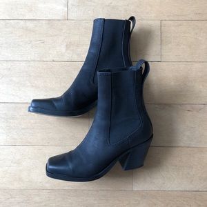 Rag & bone black leather axis Chelsea boot 36.5